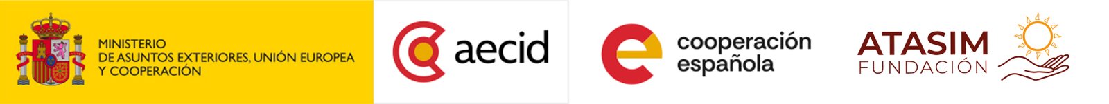 Ministerio de Asuntos Exteriores · AECID · Cooperación Española · Fundación Atasim
